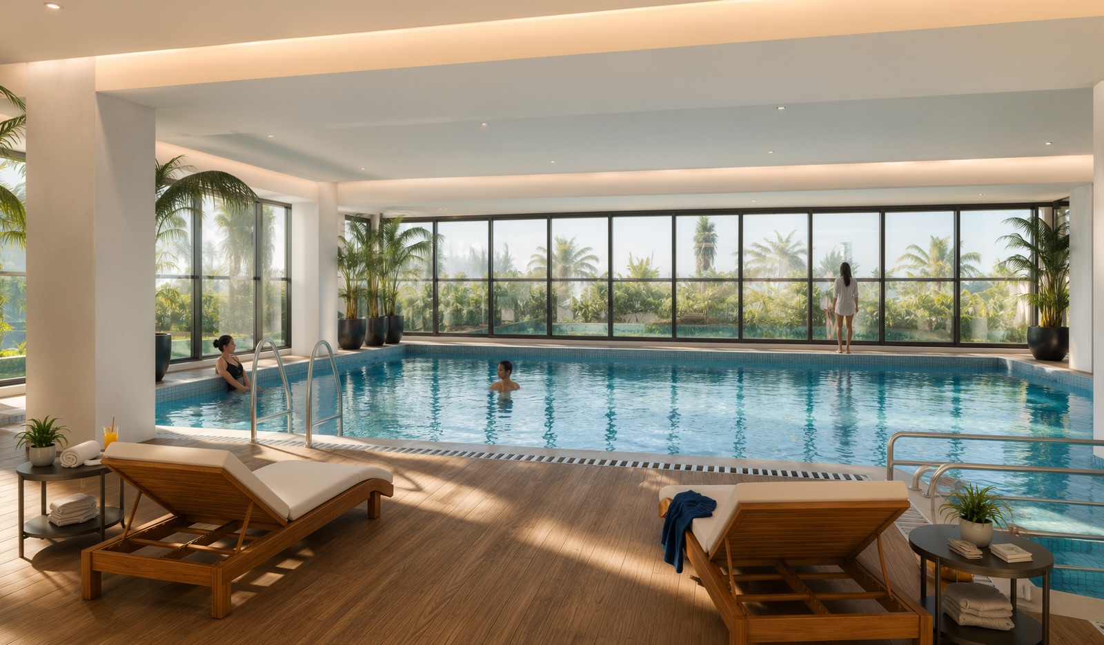 Club Nirvana — the indoor pool in daylight